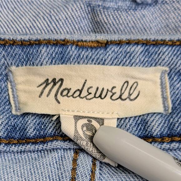 Madewell Curvy Perfect Vintage Crop Ripped High-Rise Straight Jeans 26P Petite - Picture 3 of 13